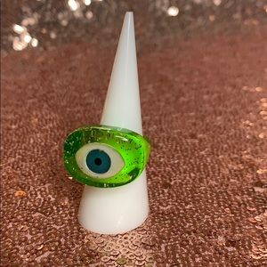 Green Acrylic Eyeball Ring